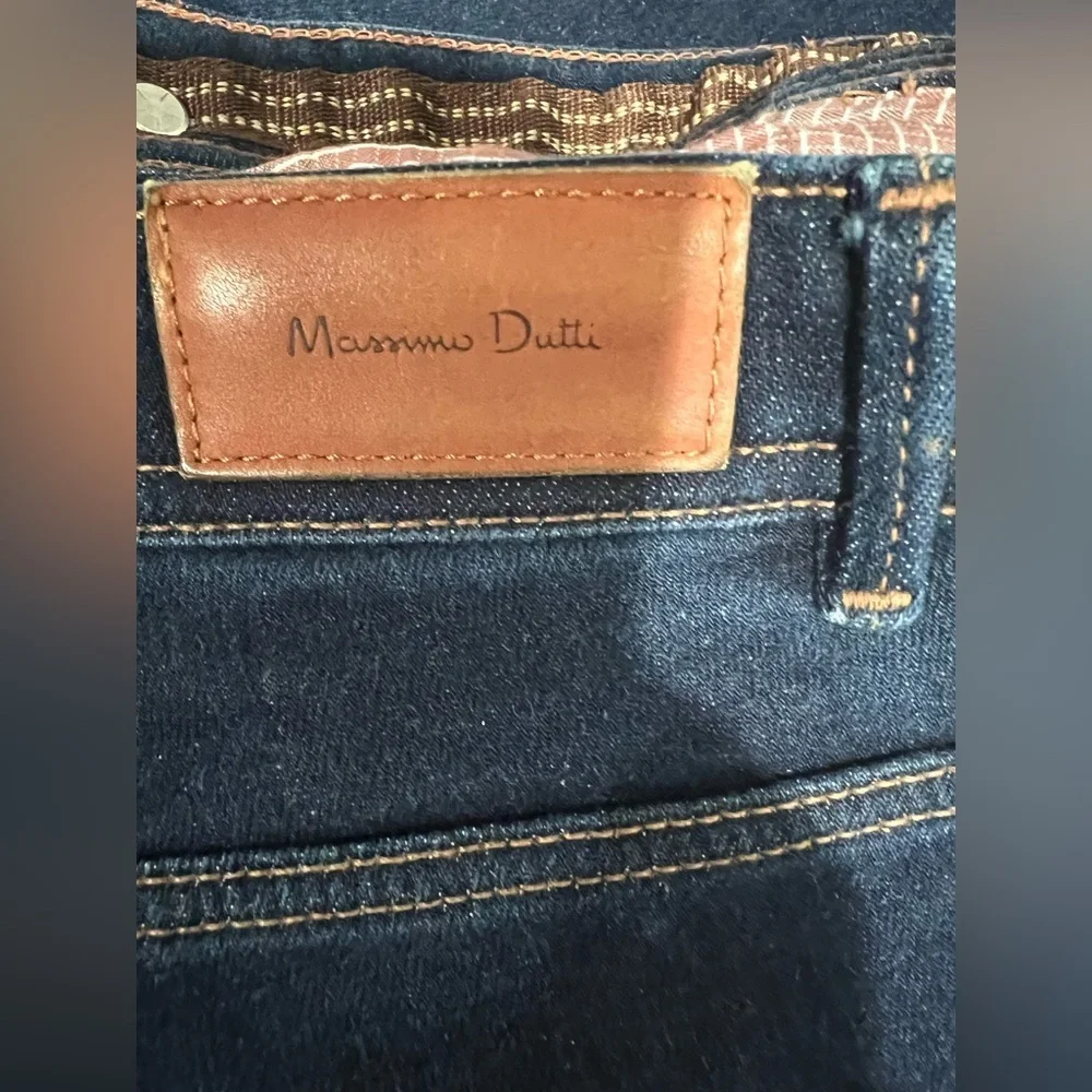 Massimo Dutti regular fit dark blue men's jeans straight leg size 38